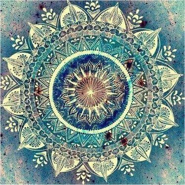 Mandala Green Diamond Painting Kit - DIY